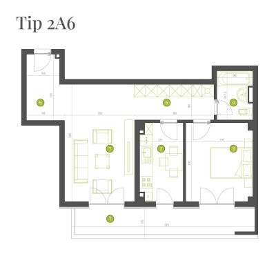 Apartament 2 Camere - 2A6