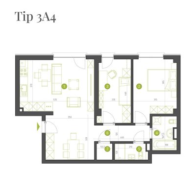 Apartament 3 Camere - 3A4